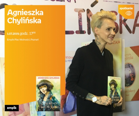 Agnieszka Chylińska spotkanie w Poznaniu LIFESTYLE, Książka - Agnieszka Chylińska 1 lipca, godz. 17:00 Poznań, Empik Plac Wolności, ul. Ratajczaka 44