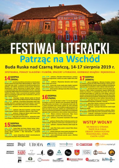 TaniaKsiazka.pl na Festiwalu literackim Patrząc na Wschód LIFESTYLE, Książka - Białostocka księgarnia internetowa TaniaKsiazka.pl znalazła się w gronie mecenasów Festiwalu literackiego Patrząc na Wschód. Ta unikalna w skali Polski impreza odbędzie się 14–17 sierpnia w Budzie Ruskiej nad Czarną Hańczą.
